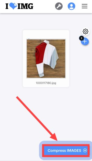 Tap on compress image